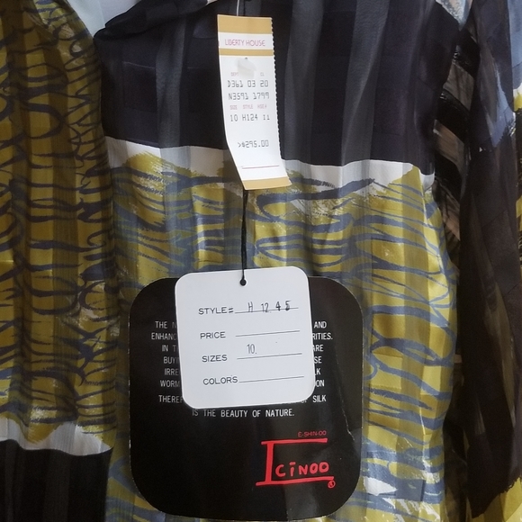 Rare Vintage Icinoo Silk Dress NWT - Picture 6 of 6